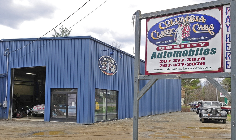 EXPENSIVE FIX: Columbia Classic Cars, on U.S. Route 202 in Winthrop, is concerned about the cost of hooking in to the town’s sewer line.