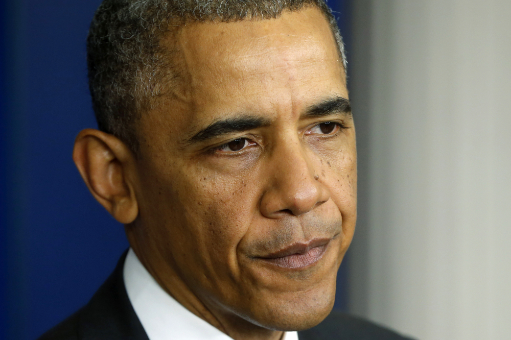 President Barack Obama pauses as he speaks to reporters at the White House on Wednesday, after he met with Veterans Affairs Secretary Eric Shinseki and Deputy Chief of Staff Rob Nabors.