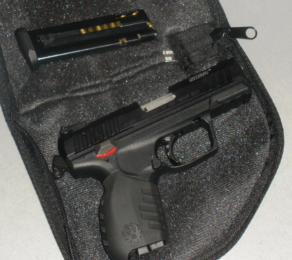 TSA officers found this handgun in a passenger’s carry-on baggage at Bangor International Airport last Friday.