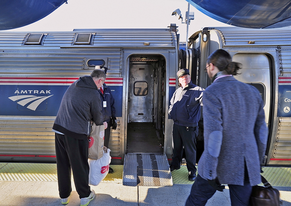 The Downeaster passenger train has experienced some delays as crews repair tracks damaged by snow and ice last winter.