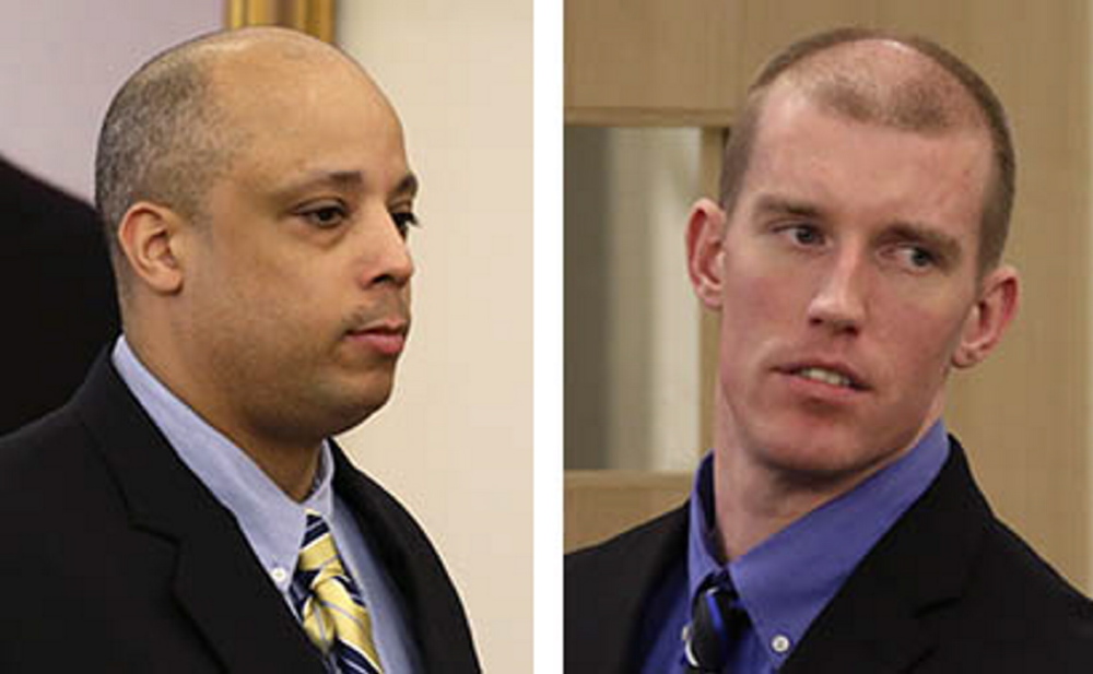 Randall Daluz, left, and Nicholas Sexton are charged with murdering three people in Bangor in 2012.
