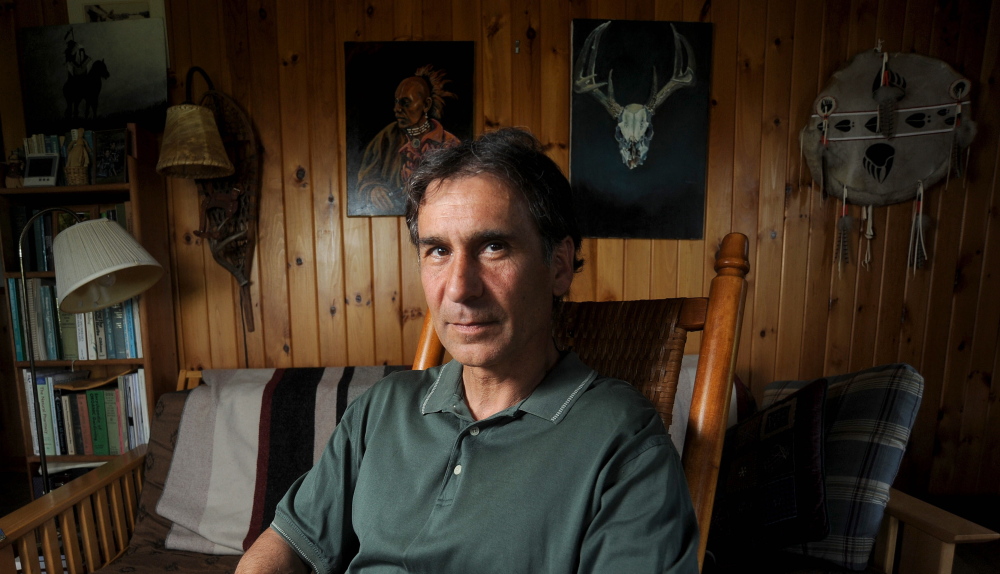 Ready of change: Bary Dana, of Solon, was chief of the Penobscot Nation from 2000 to 2004, poses for a portrait in his home on Thursday.