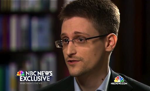 This image taken from video provided by NBC News shows Edward Snowden, a former National Security Agency (NSA) contractor, during an interview with NBC News anchor Brian Williams.