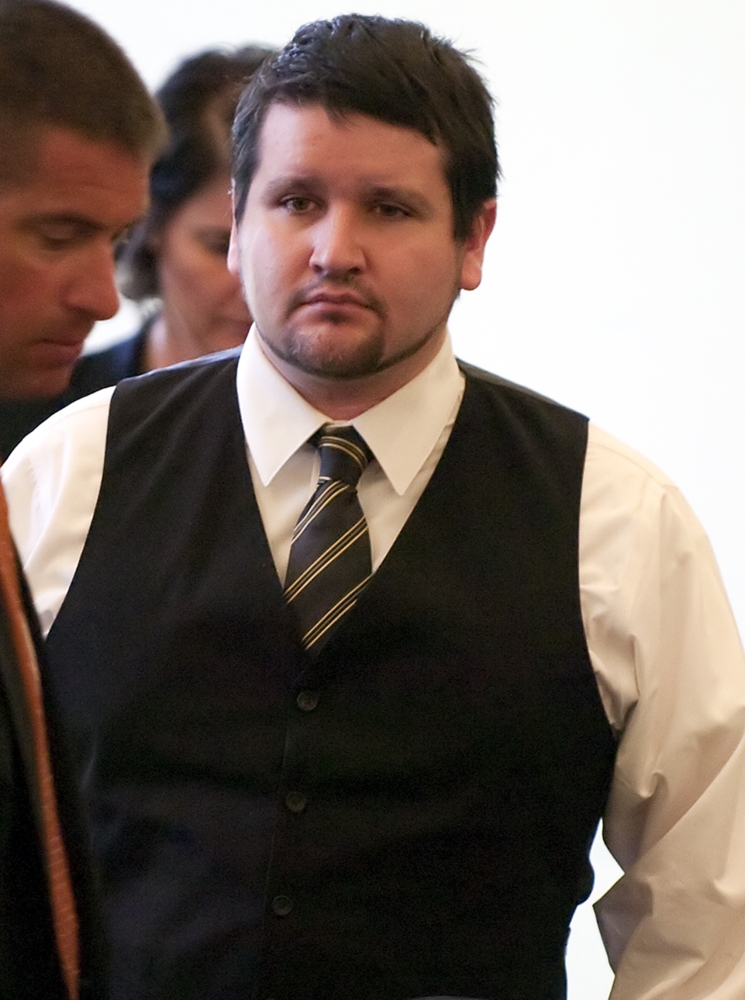 Seth Mazzaglia leaves Strafford Superior Court in Dover, New Hampshire, on Monday. Mazzaglia is on trial for allegedly killing University of New Hampshire student Elizabeth Marriott in his Dover apartment on Oct. 9, 2012.