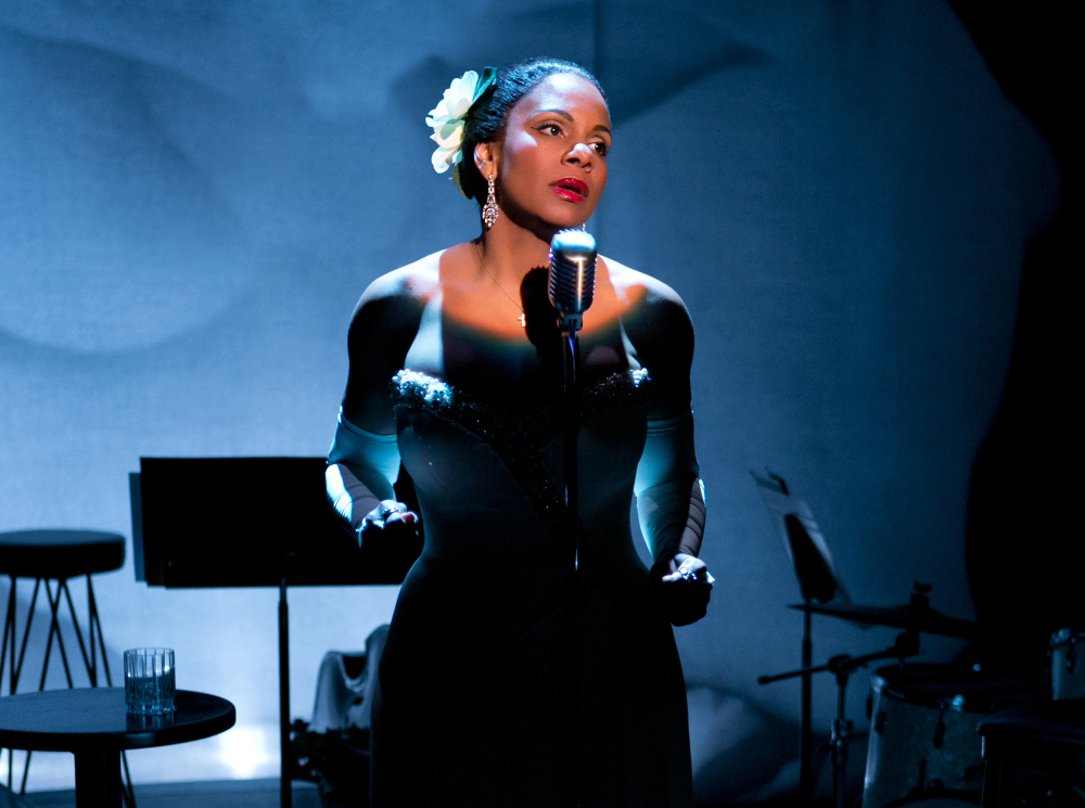 The Associated Press This photo provided by Jeffrey Richards Associates shows Audra McDonald as Billie Holiday in “Lady Day at Emerson’s Bar & Grill”. McDonald is nominated for a Tony Award for best performance by an actress in a leading role in a play for “Lady Day at Emerson’s Bar & Grill.”