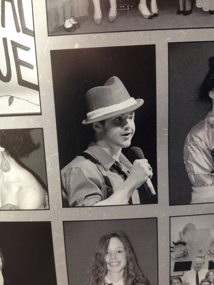 Contributed Photo HIGH SCHOOL YEARS: During his high school years, a period he described as “the worst,” Dom Colizzi went from being a football player to a performer in theatrical musicals. This photo is from the Messalonskee High School yearbook.
