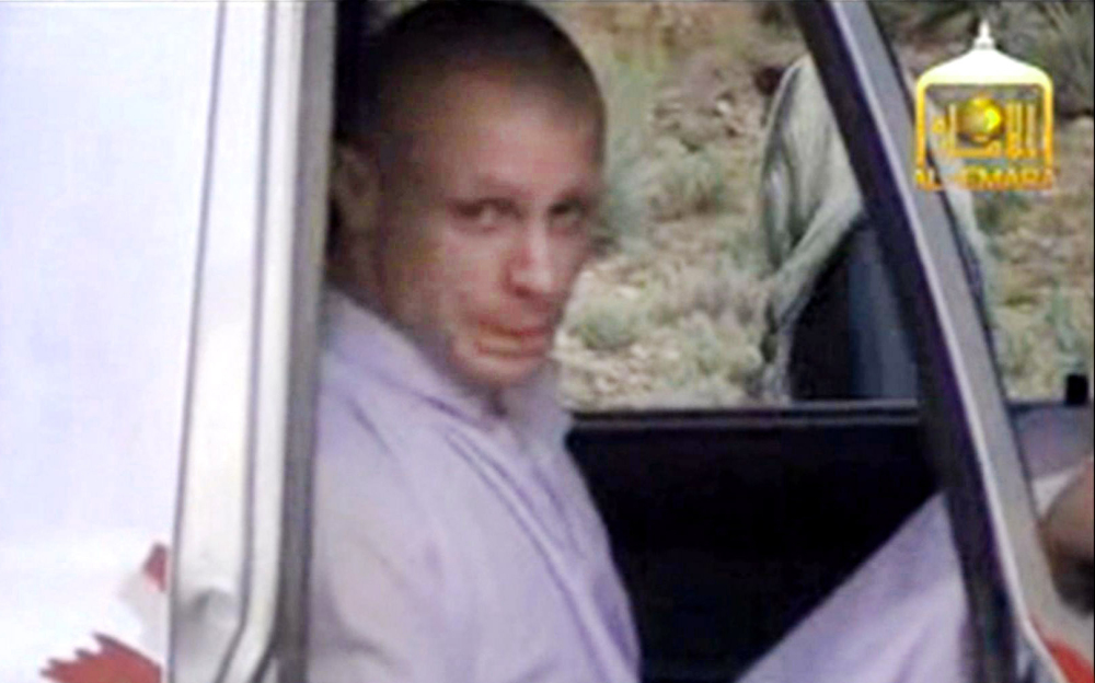 The Associated Press In this image taken from video obtained from Voice Of Jihad Website, which has been authenticated based on its contents and other AP reporting, Sgt. Bowe Bergdahl sits in a vehicle guarded by the Taliban in eastern Afghanistan.