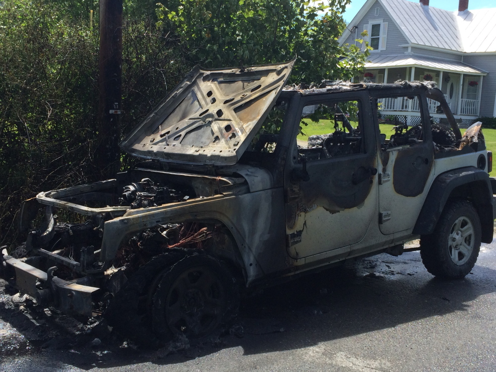 CAR FIRE: A rural carrier for the U.S. Postal Service caught fire Monday afternoon on Horseback Road in Anson. The vehicle was destroyed by a fire that originated from the engine.