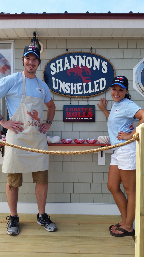 Lobster Rolls: Jake Zwart and Shannon Schmelzer, owners of Shannon’s Unshelled lobster shack, launched their new business in Boothbay Harbor earlier this month.