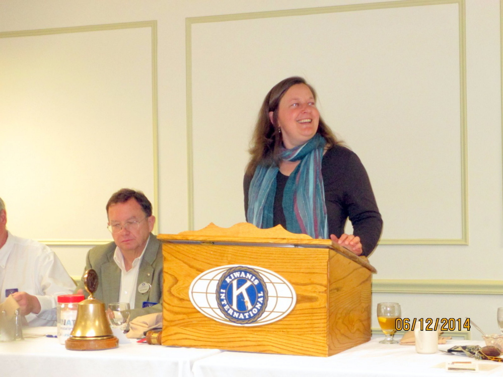 Amber Lambke, president of the Somerset Grist Mill, LLC, Skowhegan and executive director of the Maine Grain Alliance, gave members of the Augusta Kiwanis Club a look inside the processing of all-natural and certified organic grains at a recent club meeting. Lambke told club members she hopes to help bring economic vitality back to Skowhegan by reviving the region’s centuries-old artisan grain cultivating and processing industry, according to a news release. Lambke also operates The Pickup Cafe at the Somerset Grist Mill, a cafe specializing in farm fresh local food.