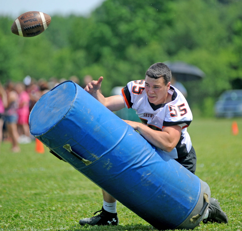 Skowhegan Area High School’s Gus Benson is one player Brewer needs to contain.