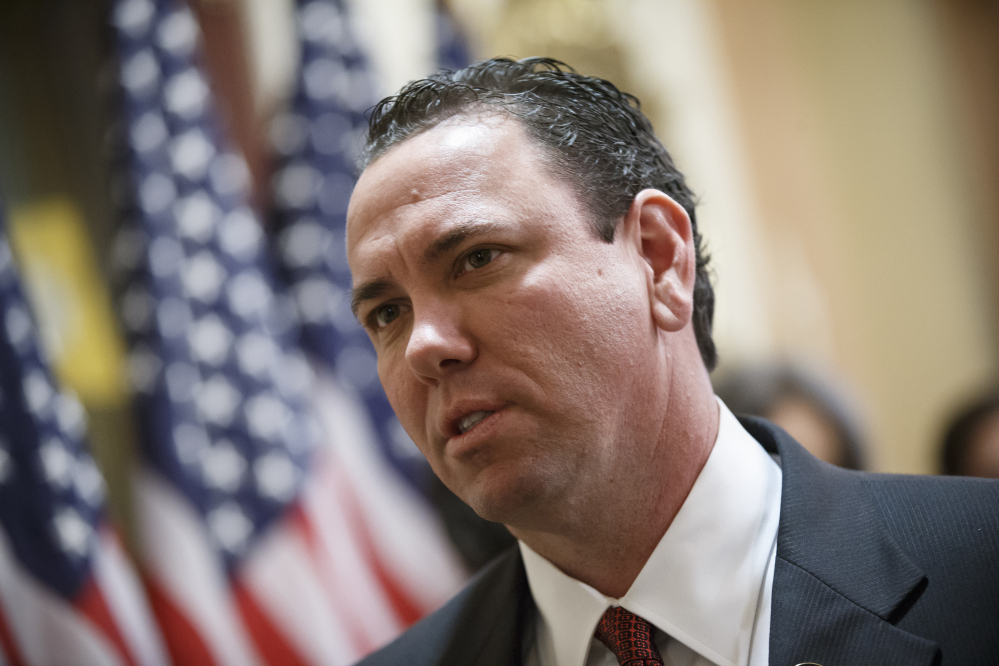 Then-newly elected Rep. Vance McAllister, R-La., waits to be sworn in on Capitol Hill in Washington in this Nov. 21, 2013, photo. A businessman with no political experience, McAllister won the special election, surprising the GOP by handily defeating the Republican establishment candidate.