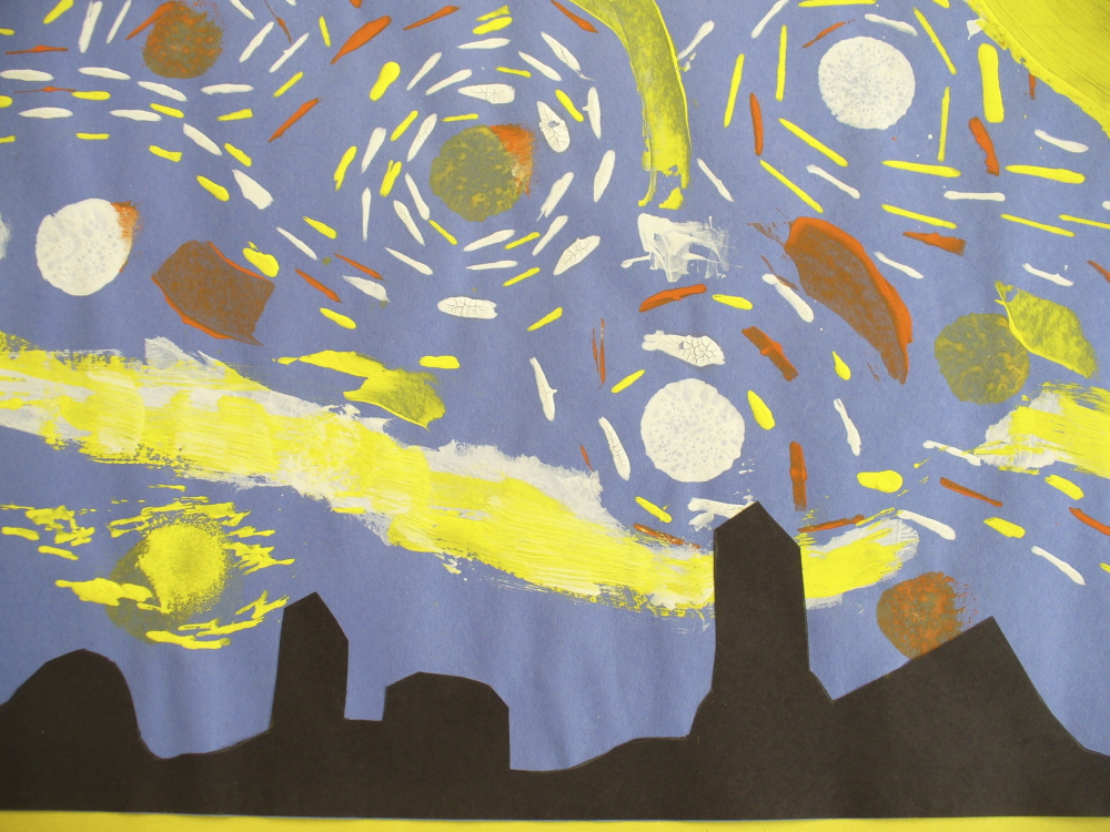 Students at Readfield Elementary School recently painted a recycling bullet with a design of Vincent Van Gogh’s “Starry Night.” The school submitted the winning design to a contest offered by EcoMaine, Recycling is A Work of Art. The school was given a $500 grant to use for paint supplies. The project was coordinated by Readfield art teacher Betsy Allen McPhedran. Every child in the school had a hand in painting the silver recycling bullet — gifted and talented students Rose Jenkins, Addie Watson, Sophia Tweedie, and Sonjia Hirsch were able to put in extra time on the project. Finishing touches were added by Readfield literacy teacher and fiber artist Jennifer Shaw.
