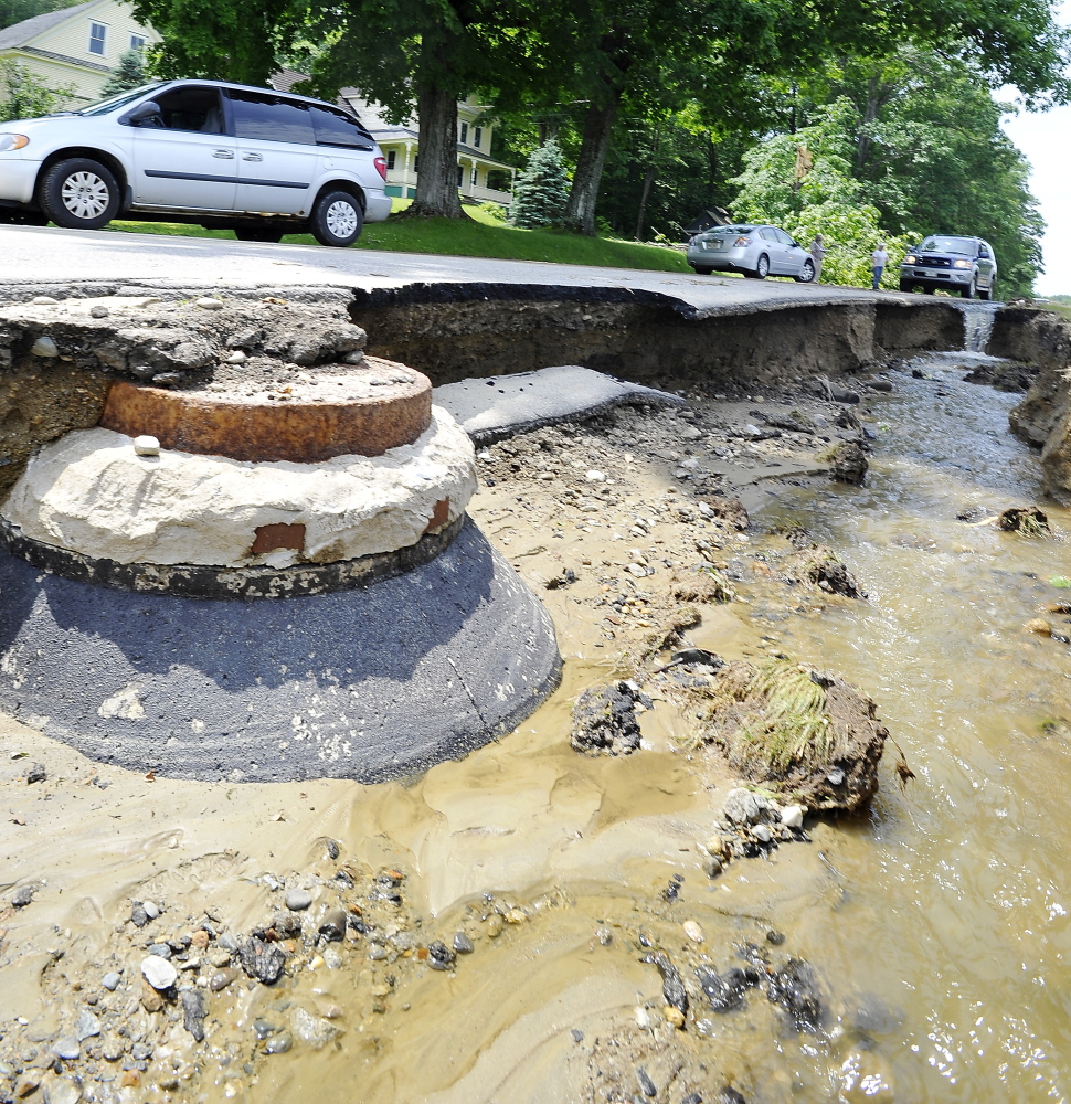 Road crews in Rumford scramble to repair damage from severe weather