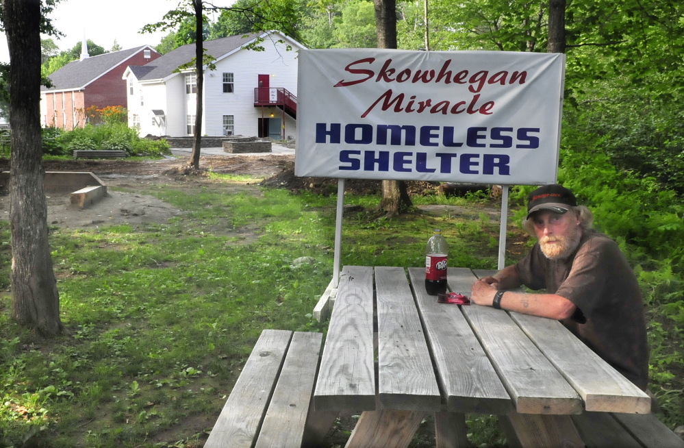 Tom Madore, a resident at the homeless shelter beside the Trinity Evangelical Free Church in Skowhegan said Tuesday, July 8, 2014, he heard about the theft of medications and said, ”That’s not good.”