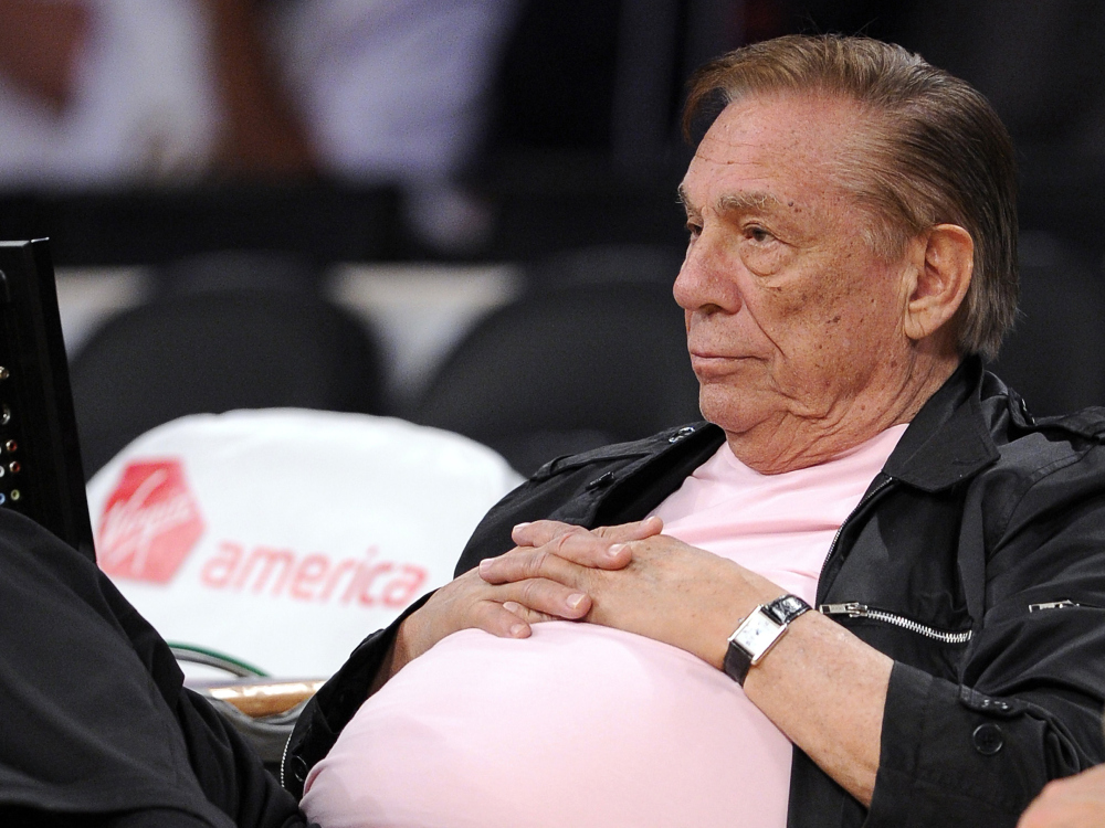 In this Oct. 17, 2010 file photo, Los Angeles Clippers team owner Donald Sterling watches his team play in Los Angeles.