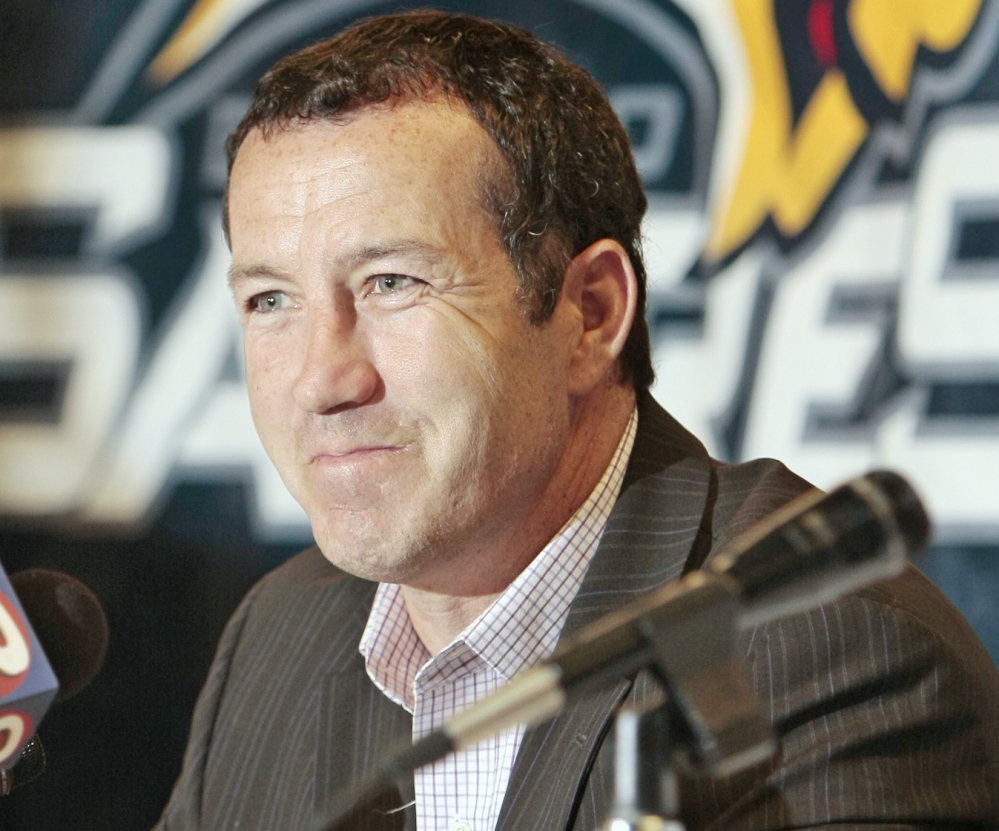 Former Pirates coach Kevin Dineen, pictured here at a press conference at the Cumberland County Civic Center in 2008, is headed to Chicago.