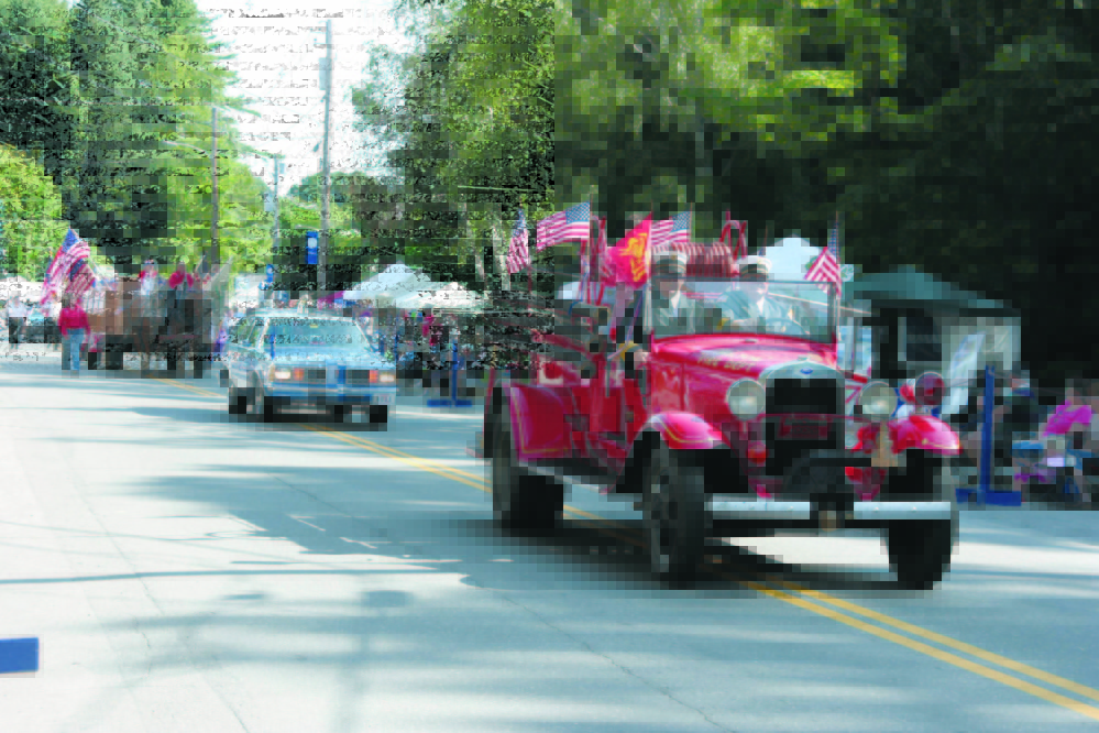 Fire officials lead the parade at a previous Wilton Blueberry Festival. The annual two-day event will be this Friday and Saturday.