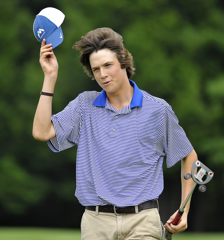 Will Kannegieser of Minot made the par putt on the 18th hole that put away his second consecutive victory in the tournament. “I putted great,” he said.
