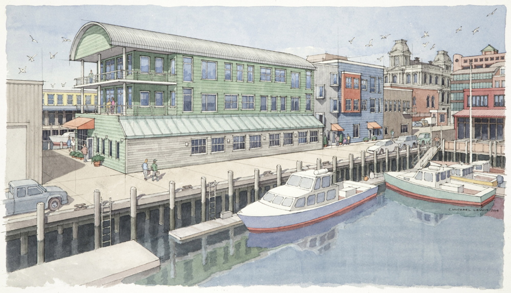 Rendering of Maine Wharf provided by Compass Commercial Brokers