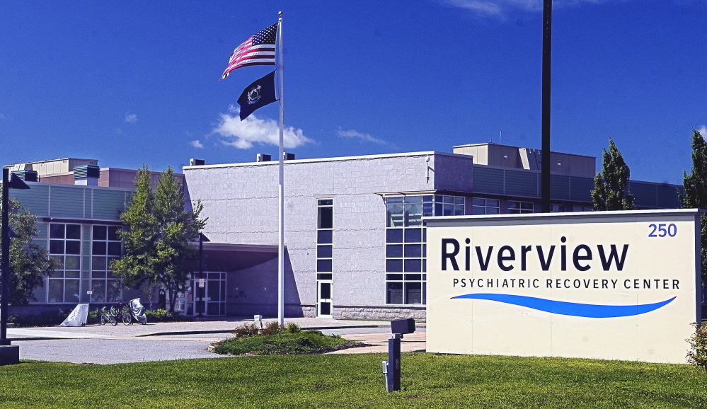 The new sign reading Riverview Psychiatric Recovery Center is seen in front of the Riverview Psychiatric Center.