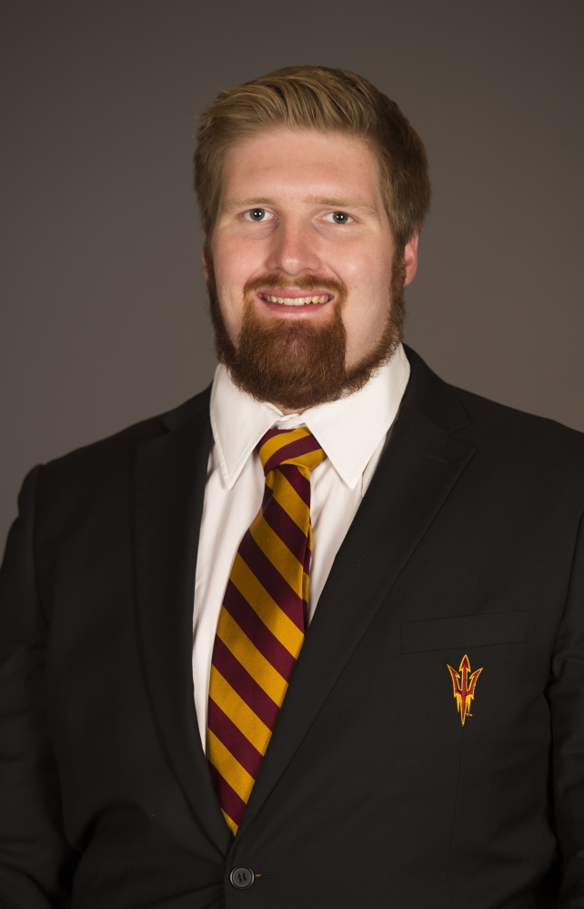 This undated image provided by Arizona state University shows Edward “Chip” Sarafin in Phoenix. Arizona State offensive lineman Sarafin has told a local magazine he is gay, making him the first active Division I football player to come out.