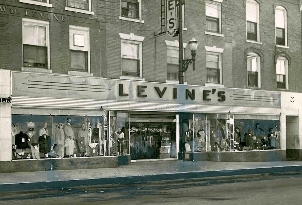 Levine’s in downtown Waterville as it appeared in the post-World War II era