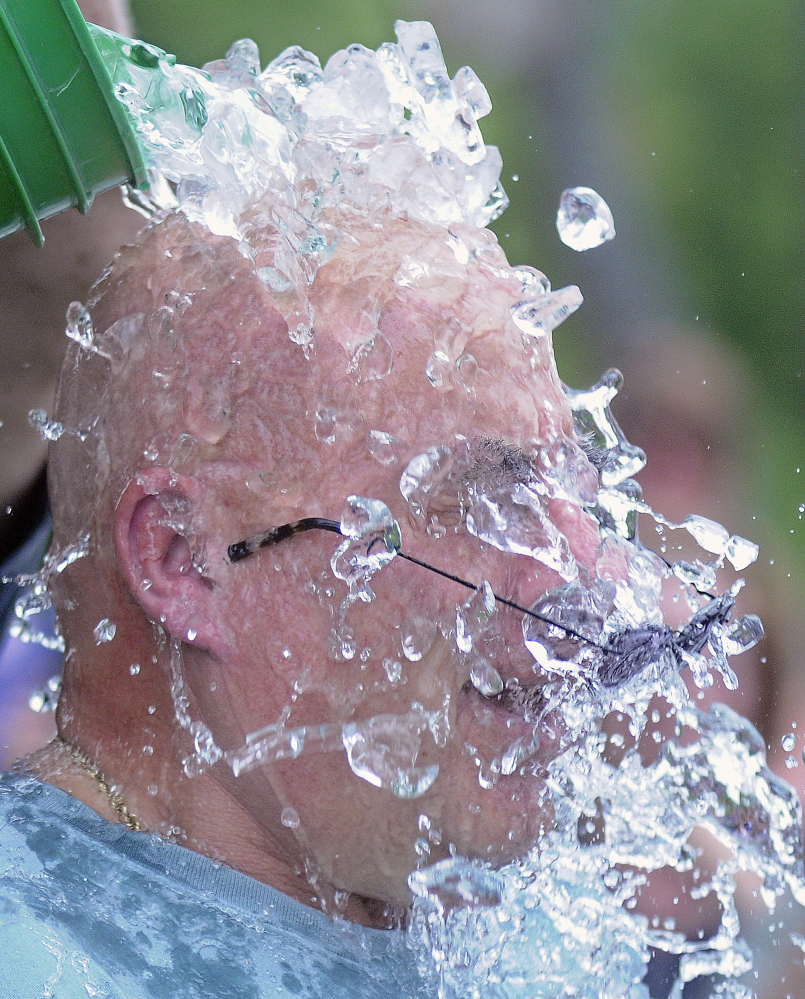 Ice bucket challenge personal for central Maine couple