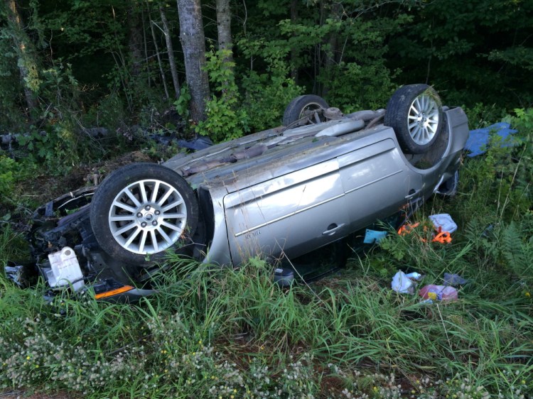 A 24-year-old Skowhegan man escaped injury after falling asleep on his way home from work Monday afternoon and losing control of his car, which rolled over on Waterville Road. The car, which was destroyed, knocked over at least two trees in the accident. Clifford Warren said that although he was unconscious at first and had trouble unlocking the doors of the car, he was able to get himself out before firefighters and police arrived.