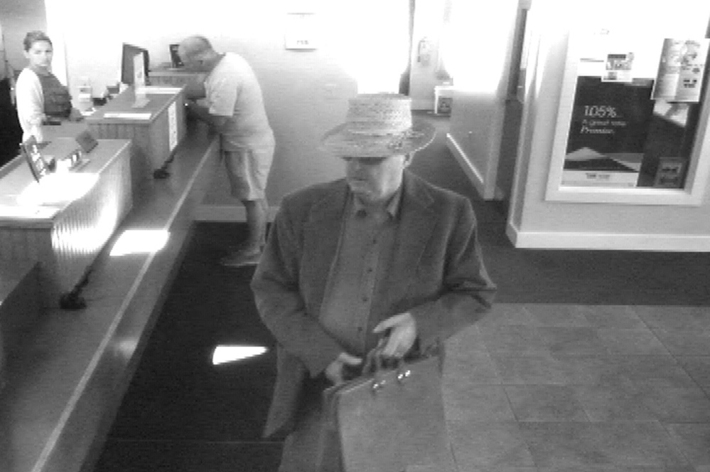 Surveillance video from the Bank of Maine taken on June 23.
