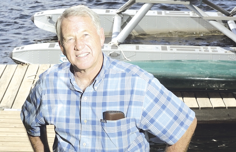 Bill McKay of Oakland, in a 2006 file photo with a float plane. McKay was killed when his plane crashed in Lake St. Pierre in northern Quebec Tuesday while on a fishing trip with his daughter and son-in-law who survived.