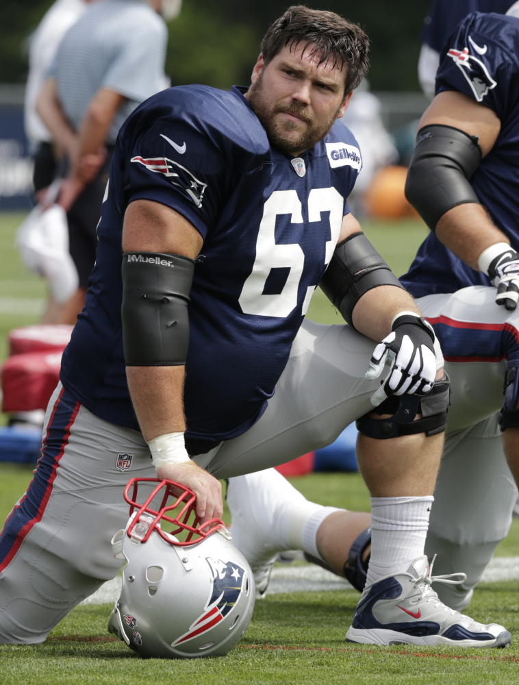 Guard Dan Connolly is one of several players available for the New England Patriots to use on the offensive line when they take the field Sunday against the Miami Dolphins.