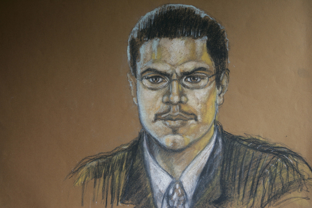 A courtroom sketch shows Jose Padilla during his terrorism trial in Miami. His prison sentence has been increased from 17 to 21 years.