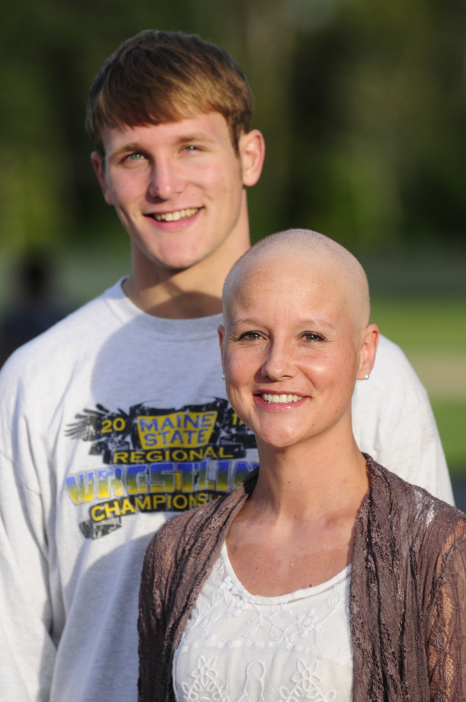 Jessica Doody was an honorary captain recently at game for her son Andrew Doody Veilleux’s Gardiner Tiger football team’s game. Doody was diagnosed with chronic myelogenous leukemia in March.