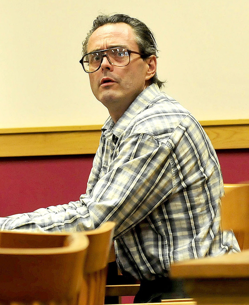 Robert Dale at a court hearing in August on the town of Fairfield’s request that a judge find him in contempt of court for failing to clean up his property on U.S. Route 201.
