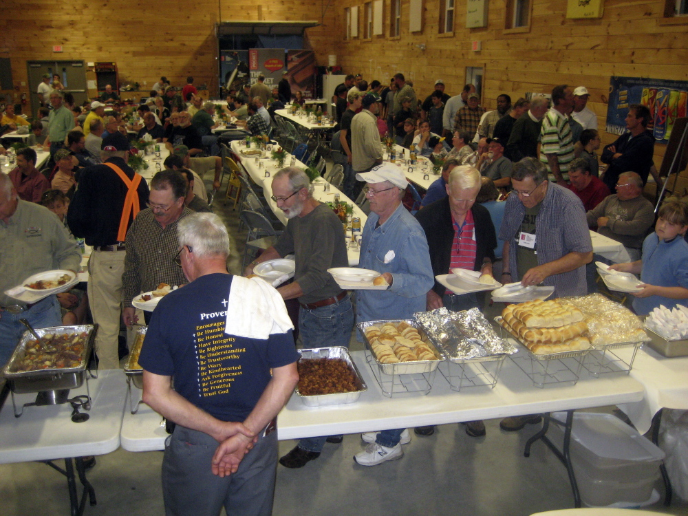 People line up for food at a previous Beast Feast.