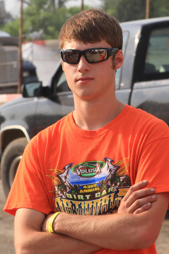 This June 28, 2014, photo provided by Empire Super Sprints, Inc., shows sprint car driver Kevin Ward Jr., at the Merrittville Speedway in Thorold, Canada.