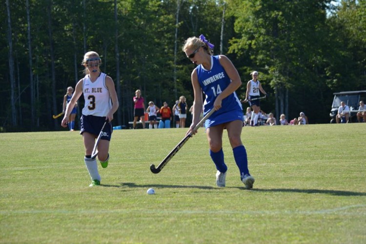 Lawrence field hockey player Hunter Chesley is recovering at home after a car accident in September left her with several injuries, including a fractured left ankle.