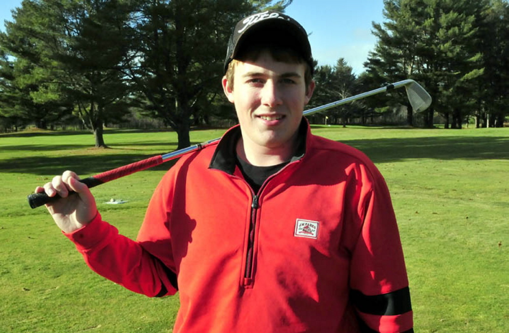 Staff file photo by David Leaming 
 Gavin Dugas won the Kennebec Valley Athletic Conference Shootout on Thursday by carding an even par 36 at Rockland Golf Club.