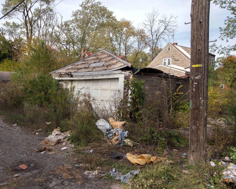 In this photo is the back of a house in Gary, Ind., where the body of a woman was found on Sunday.