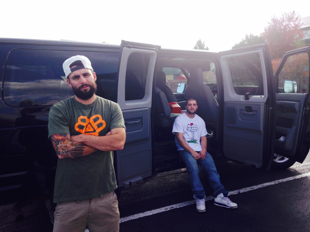 Rapper Spose and tour manager Chadd Wilner, 25, owner of Maine Street Supply Company, stop in Colorado on their tour. Spose’s electronic equipment was stolen from his van Monday, and fans contributed more than $15,000 for him to replace it.