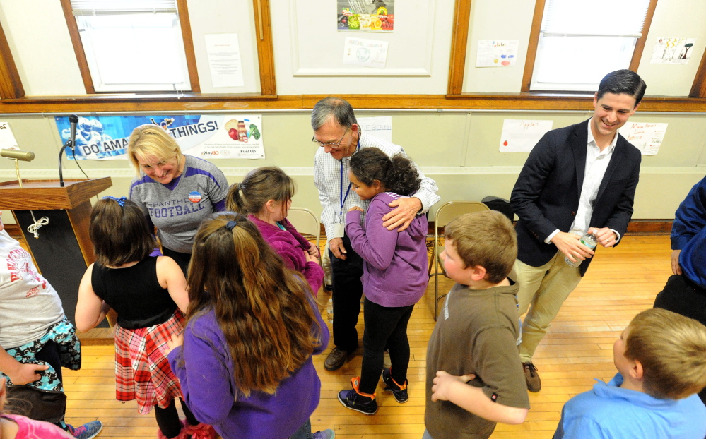 Hall School students quiz Waterville mayoral candidates