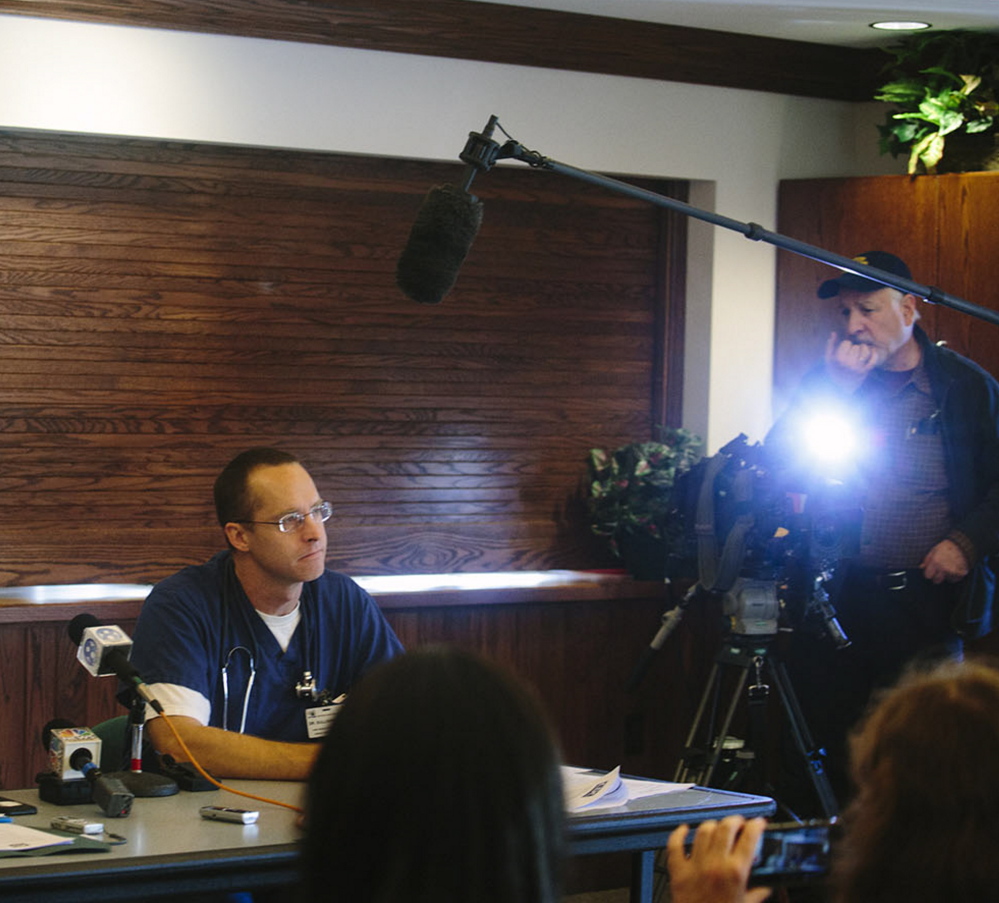 Dr. Michael Sullivan of Northern Maine Medical Center in Fort Kent answers questions about Kaci Hickox’s quarantine and the hospital’s preparedness for handling the Ebola virus. Hickox reportedly has no symptoms.