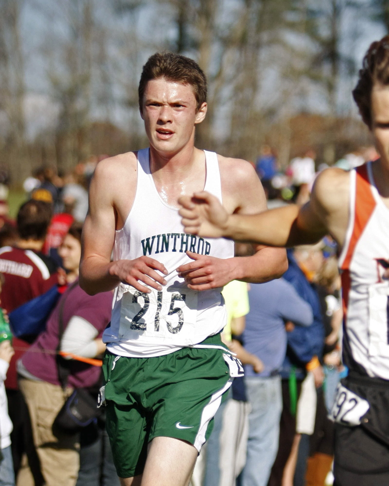 Ben Allen of Winthrop won the Western Maine Class C cross country title last weekend. Allen will try to earn the Class C state title Saturday in Belfast.