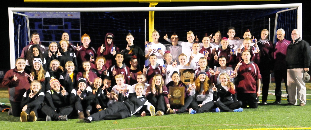 The Richmond Bobcat boys and girls teams won their Western Maine Class D soccer finals game on Wednesday.