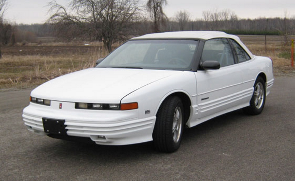 A white 1993 Oldsmobile Cutlass convertible similar to the one William K. Hoch was last seen driving.