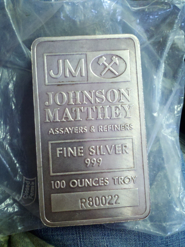 This 100-ounce bar of silver bullion is to be returned to the owners of an Augusta pawn shop. It was seized by police as part of a theft investigation.