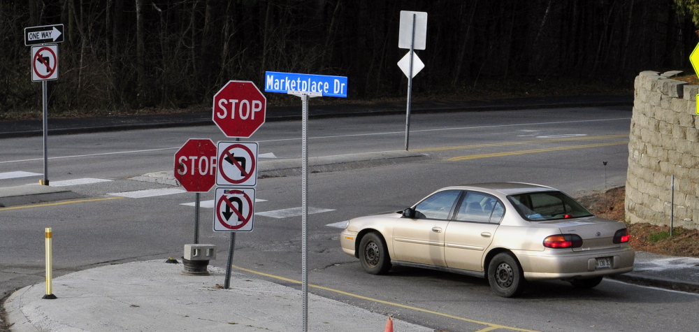 Drivers will be allowed to make a left turn from Marketplace Drive onto Townsend Road for a period of time this summer while work is done on Mount Vernon Avenue.