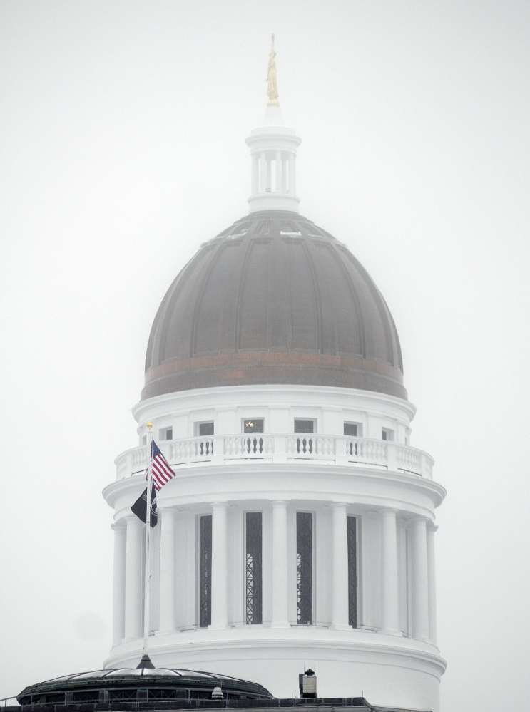 The copper dome on the State House in Augusta is impressive even in Wednesday’s rain.