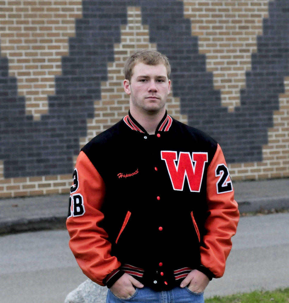 Winslow’s Dylan Hapworth is the Morning Sentinel Football Player of the Year.